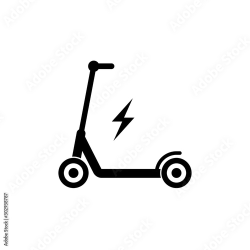 Electric scooter icon simple design