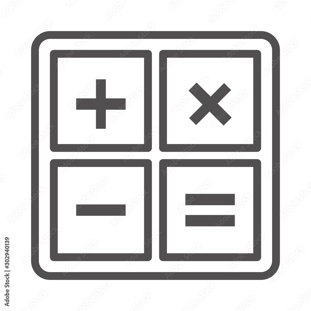 Mathematical Symbols Vector illustration. Quality design element Line Icon. Mathematical Symbols Vector illustration. Quality design element Line Icon.