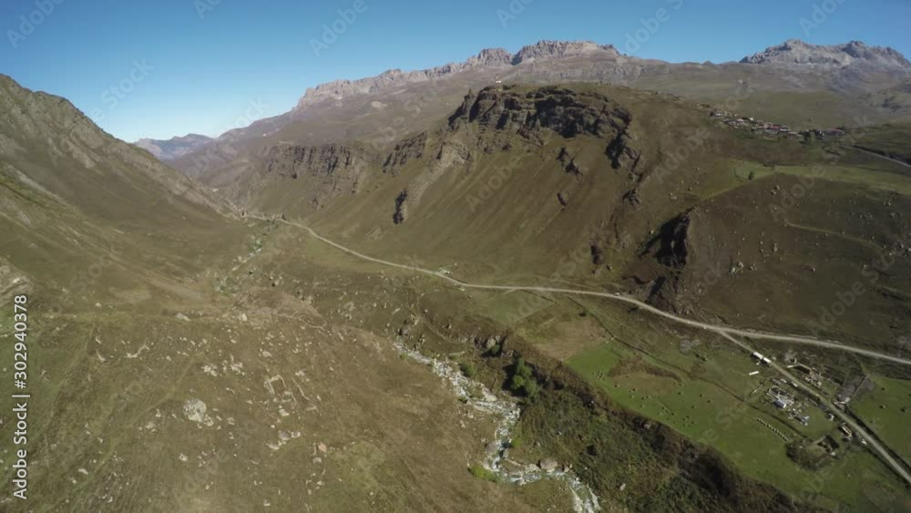 Caucasus, Ossetia. Snguti Gorge. Landscapes of the mountains. Caucasus, Ossetia. Snguti Gorge. Landscapes of the mountains.