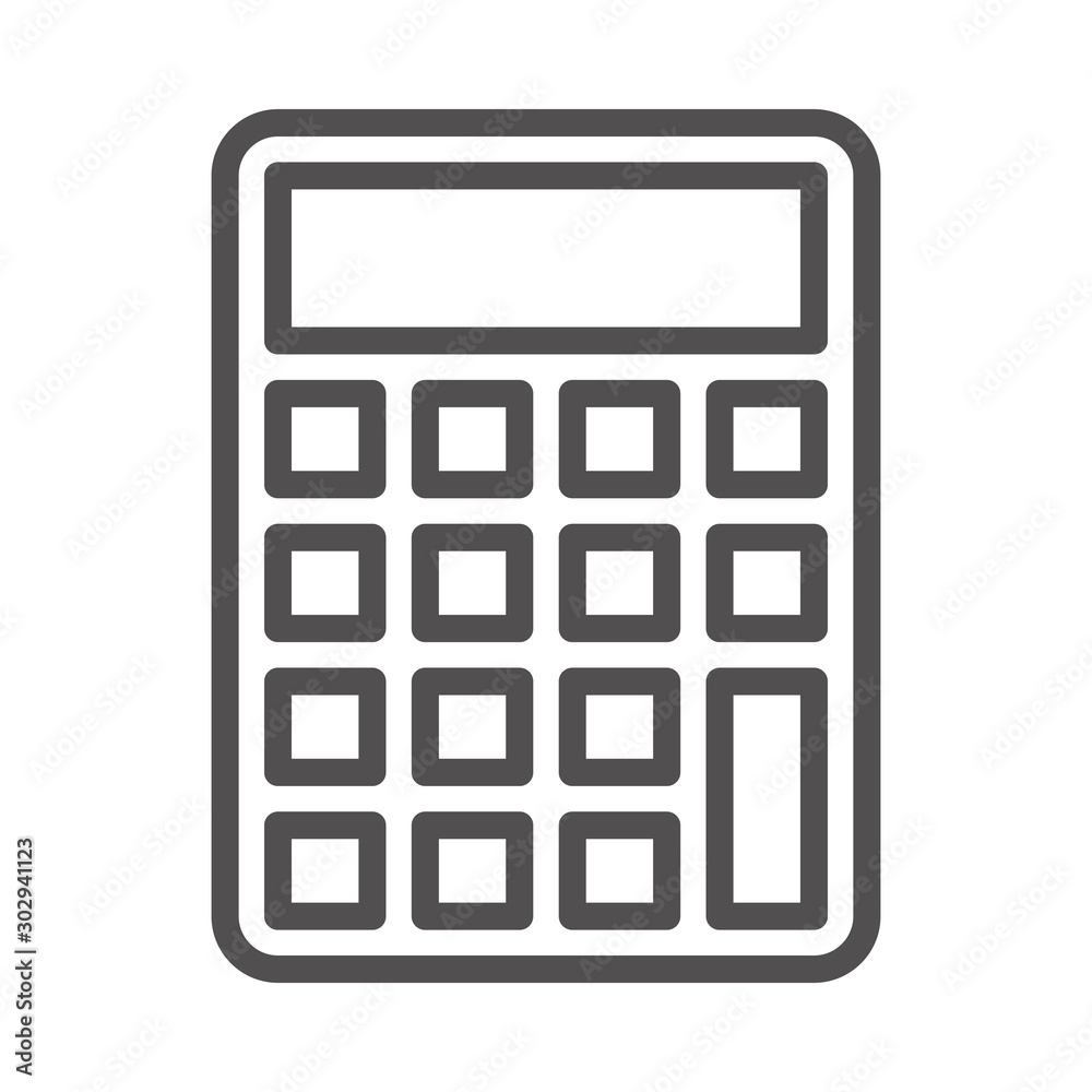 Calculator Vector illustration. Quality design element Line Icon. Calculator Vector illustration. Quality design element Line Icon.