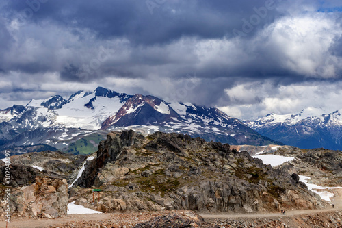 Giant mountains and tiny humans, BC, Canada