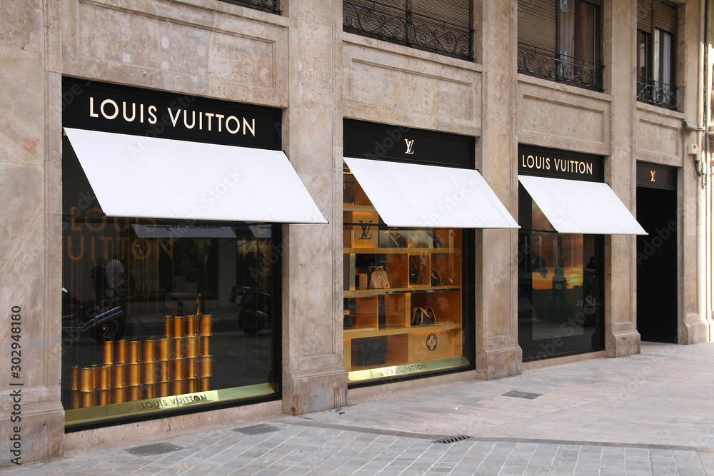 VALENCIA, SPAIN - OCTOBER 9: Louis Vuitton store on October 9, 2010 in  Valencia, Spain. Forbes says