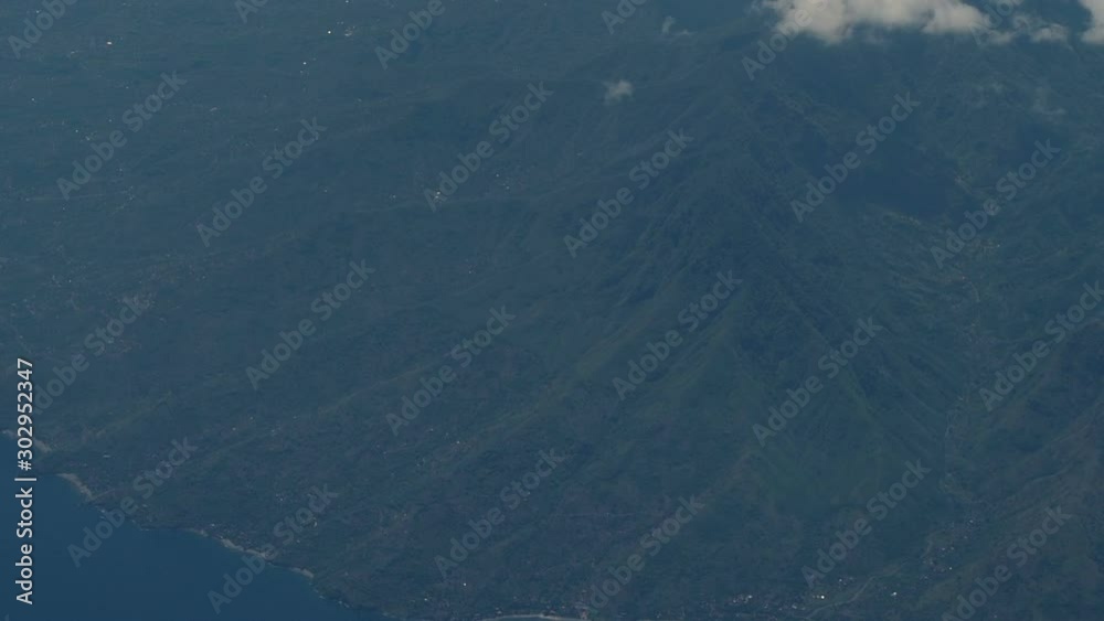 Aerial view of eastern Bali landscape, Bali, Indonesia Aerial view of eastern Bali landscape, Bali, Indonesia