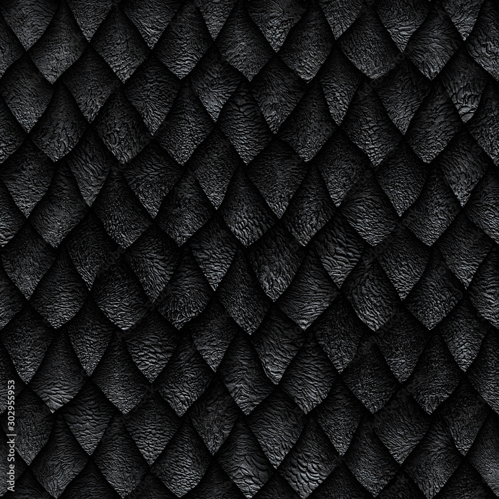 Seamless texture of dragon scales, reptile skin, 3d illustration Stock  Illustration | Adobe Stock