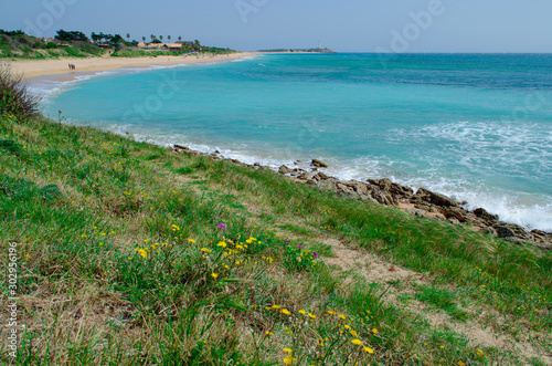 Beautiful view of Zahora beach in Barbate  C  diz  Spain