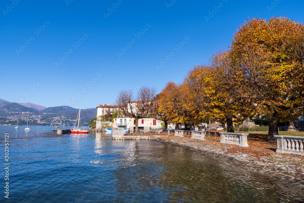 Obraz premium Lake Maggiore seen about Laveno, Province of Varese, Lombardy region, Northern Italy