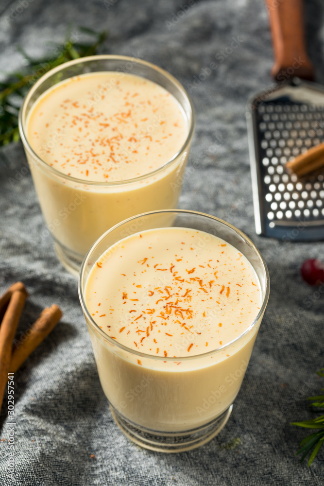 Homemade Eggnog in a Glass Homemade Eggnog in a Glass
