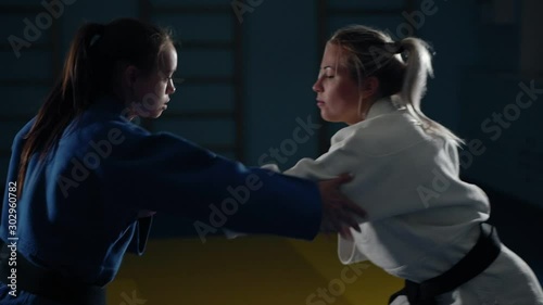 Throw over yourself into judo. Slow motion
