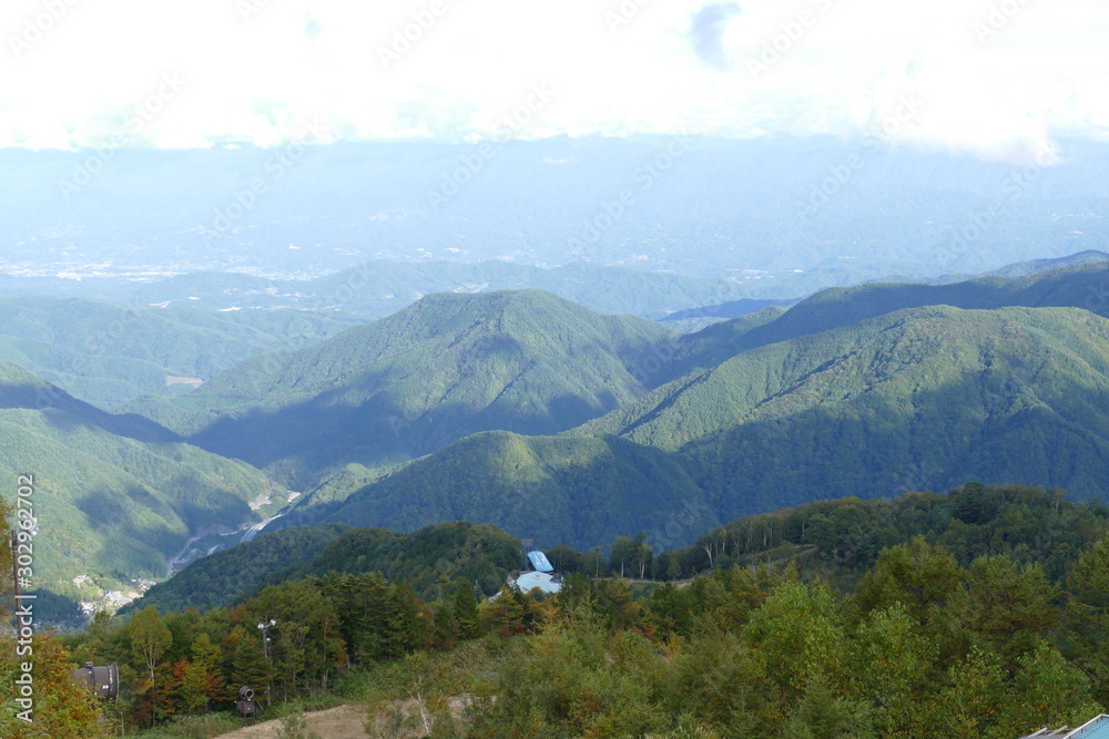 Naklejka premium 阿智村 頂上