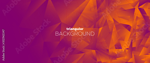 Vector Minimal Poster. 3d Abstract Polygon 