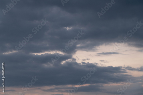 Scenic Sunset Sky and Cloudy Sky over Dubai , United Arab Emirates