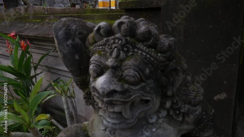 Close up: Balinese sculpture on a temple