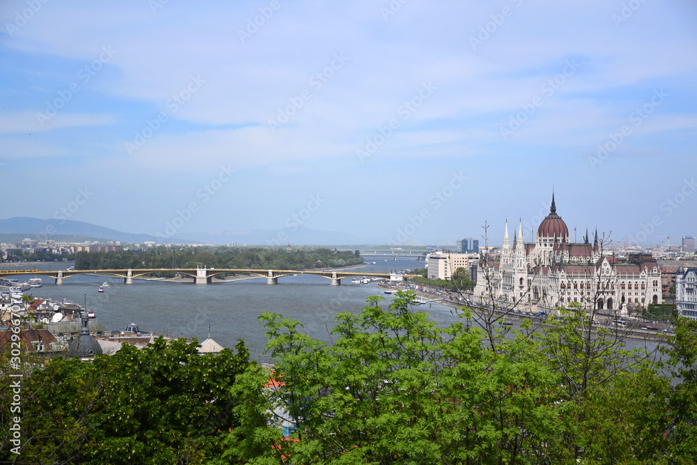 Naklejka premium The Hungarian Parliament Building also known as the Parliament of Budapest after its location is the seat of the National Assembly of Hungary