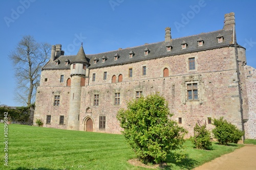 Le château de La Roche-Jagu en Bretagne. France