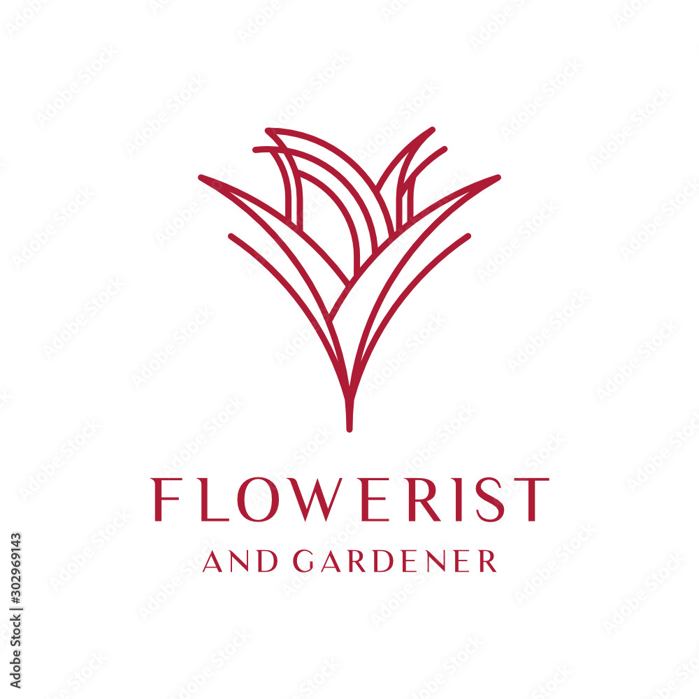 abstract Flower Tulip and the garden florist logo design inspiration vector icon illustration custom logo design vector abstract Flower Tulip and the garden florist logo design inspiration vector icon illustration custom logo design vector