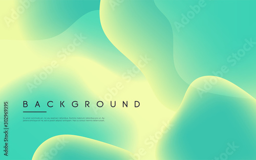 Abstract minimalist vector background with glowing liquid bubble shapes
