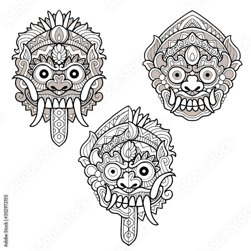Barong demon mask