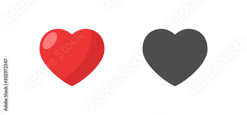 Like and Heart icon. Valentine's day love hearts.