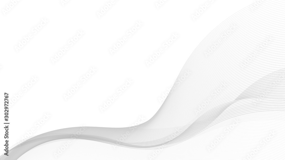 Fototapeta premium Modern white and gray wave background