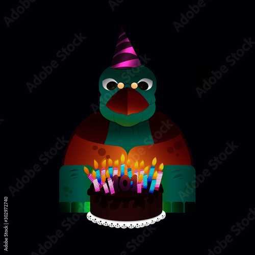 cumpleaños tortuga-turtle birthday