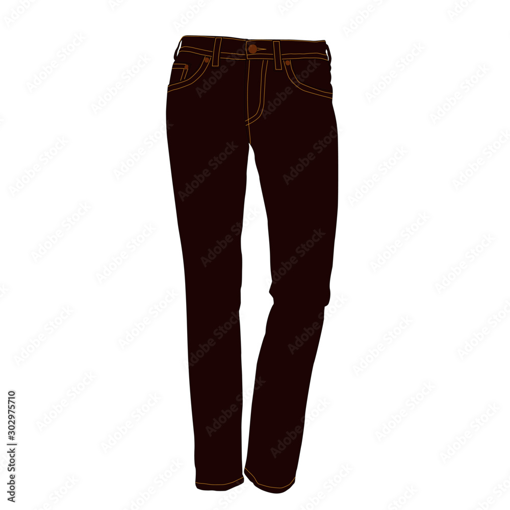 jeans red realistic vector illustration isolated jeans red realistic vector illustration isolated
