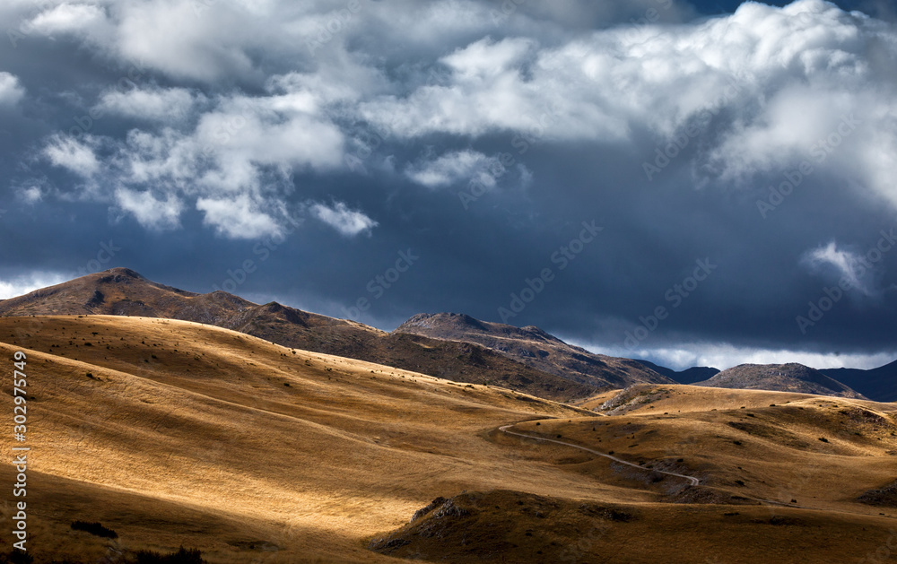 Colorful autumn landscape in mountains