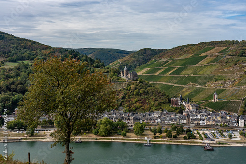 Wallpaper Mural bacharach castle on rheinsteig with vineyards, germany Torontodigital.ca