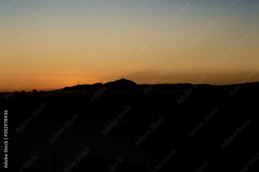 Tenerife Silhouette Sunset