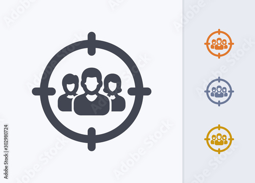 User Group in Cross Hairs - Pastel Stencyl Icons