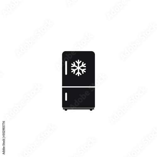 Refrigerator icon isolated on white background. Vector illustration.
