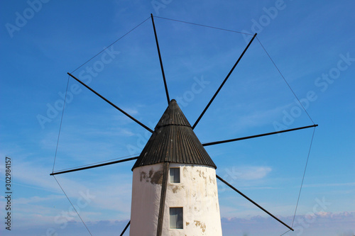 Bild auf Leinwand Molino de la Calcetera, San Pedro del Pinatar, España