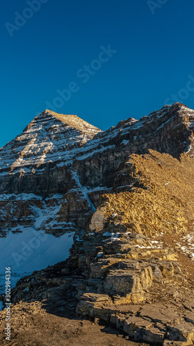 Vertical Summit of Mount Timpanogos in the Utah Valley