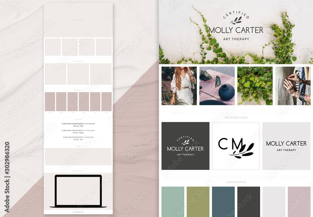 Clean Brand Board Layout Stock Template | Adobe Stock
