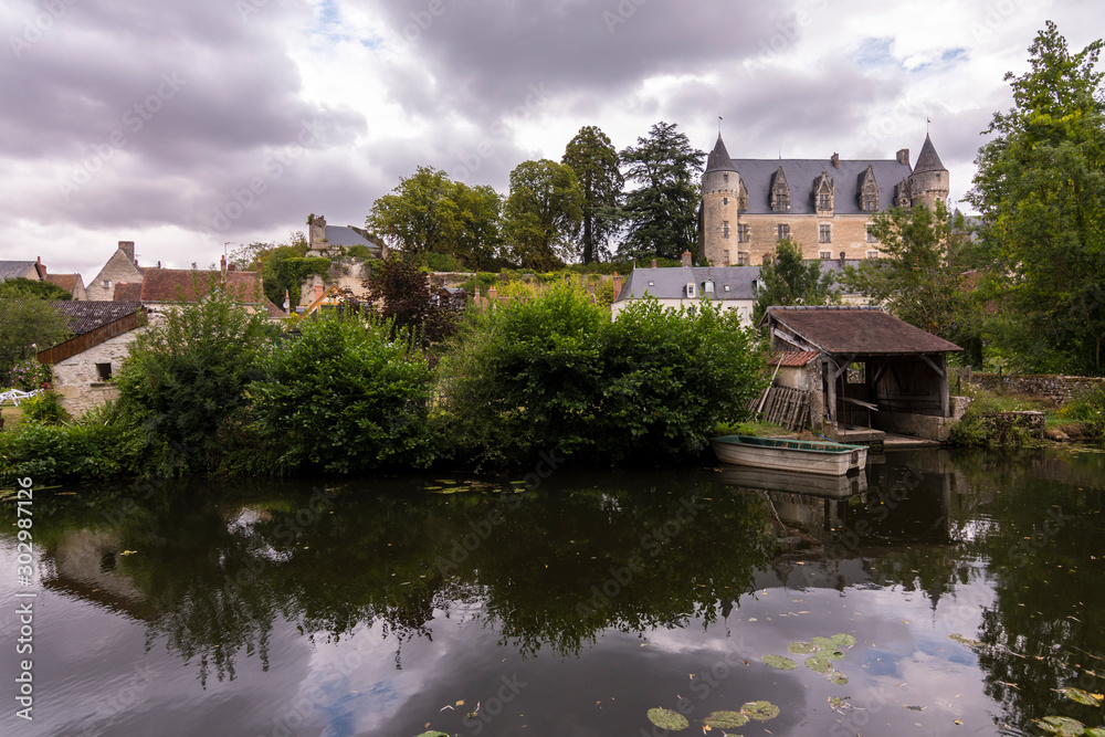 The beautiful village of Montresor bathed by the Indrois river, located in the Loire Valley. The beautiful village of Montresor bathed by the Indrois river, located in the Loire Valley.