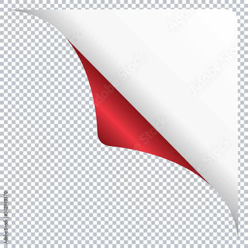 Foto white corner banner design element isolated on transparent background