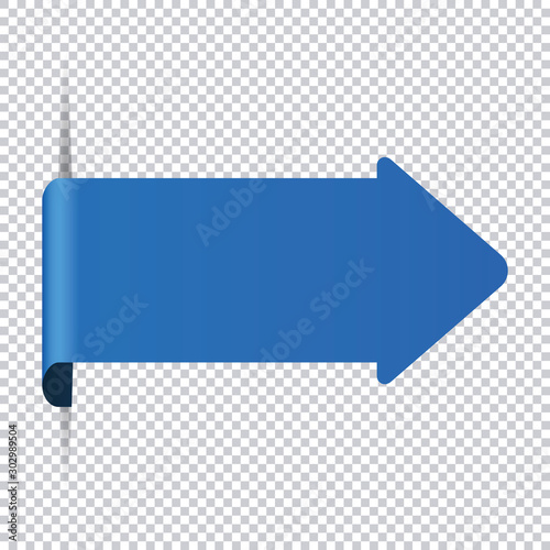blue arrow bookmark banner for any text