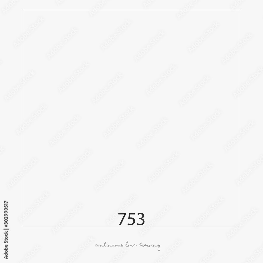 continuous line drawing. 753. simple vector illustration. 753 concept hand drawing sketch line. continuous line drawing. 753. simple vector illustration. 753 concept hand drawing sketch line.
