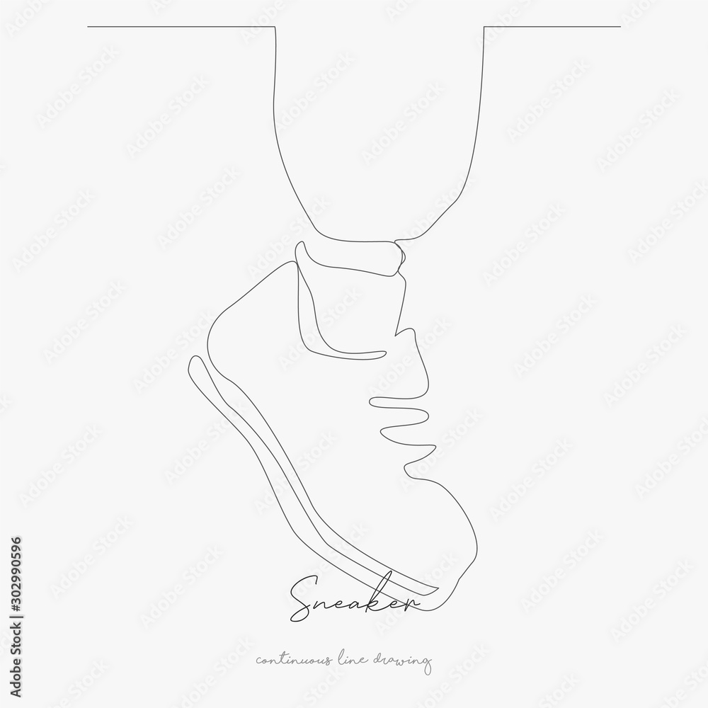 continuous line drawing. sneaker. simple vector illustration. sneaker concept hand drawing sketch line. continuous line drawing. sneaker. simple vector illustration. sneaker concept hand drawing sketch line.