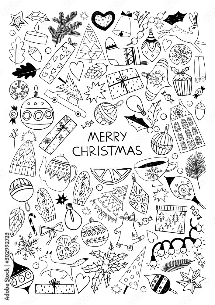 Holiday&Inspiration Coloring Page Set Graphic by VividDoodle
