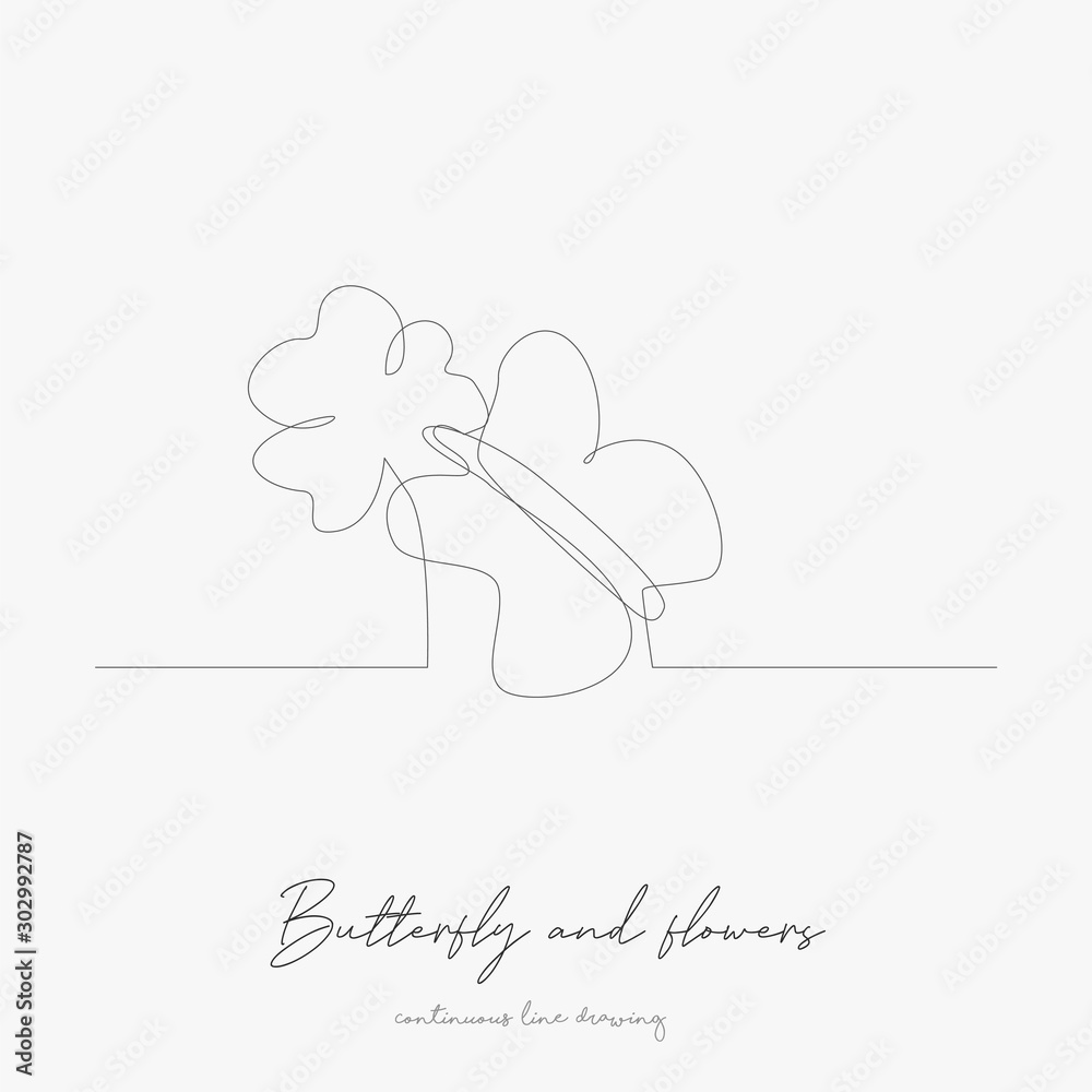 continuous line drawing. butterfly and flowers. simple vector illustration. butterfly and flowers concept hand drawing sketch line. continuous line drawing. butterfly and flowers. simple vector illustration. butterfly and flowers concept hand drawing sketch line.