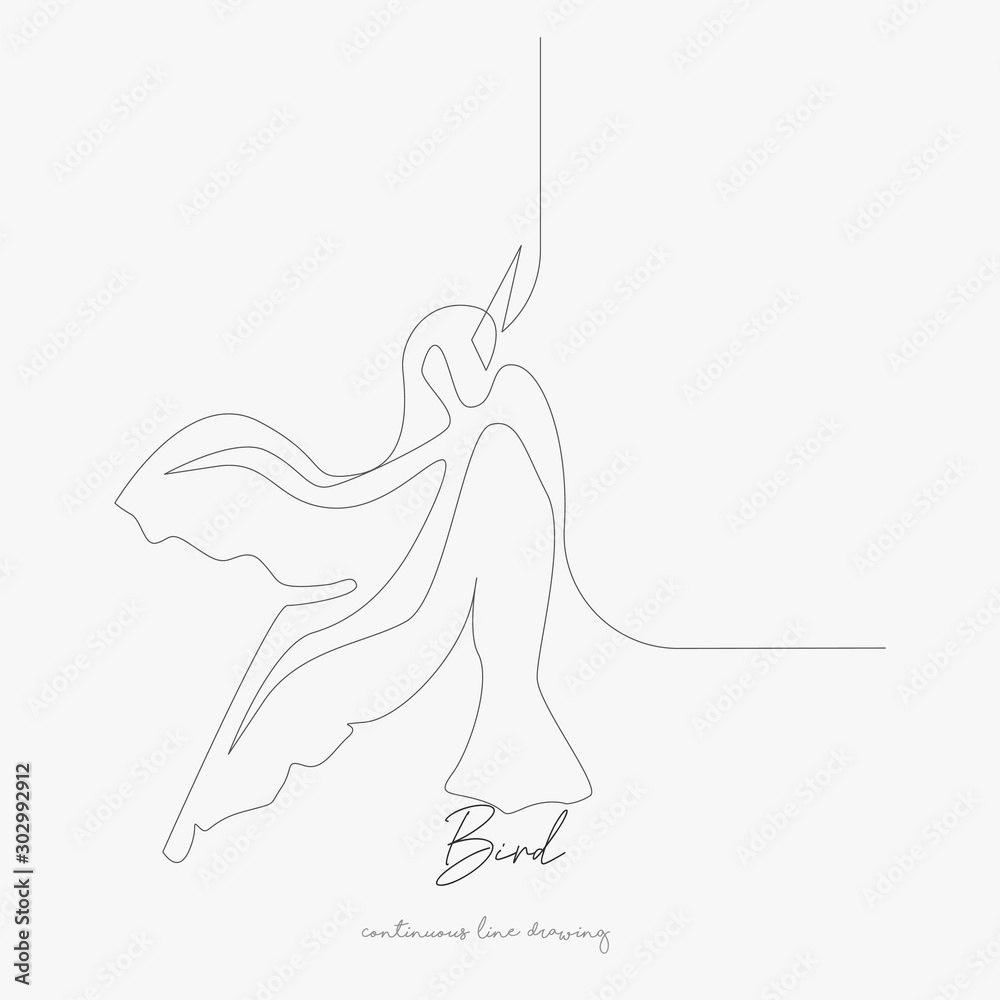 continuous line drawing. bird. simple vector illustration. bird concept hand drawing sketch line.