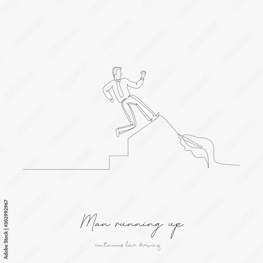 continuous line drawing. man running up. simple vector illustration. man running up concept hand drawing sketch line. continuous line drawing. man running up. simple vector illustration. man running up concept hand drawing sketch line.