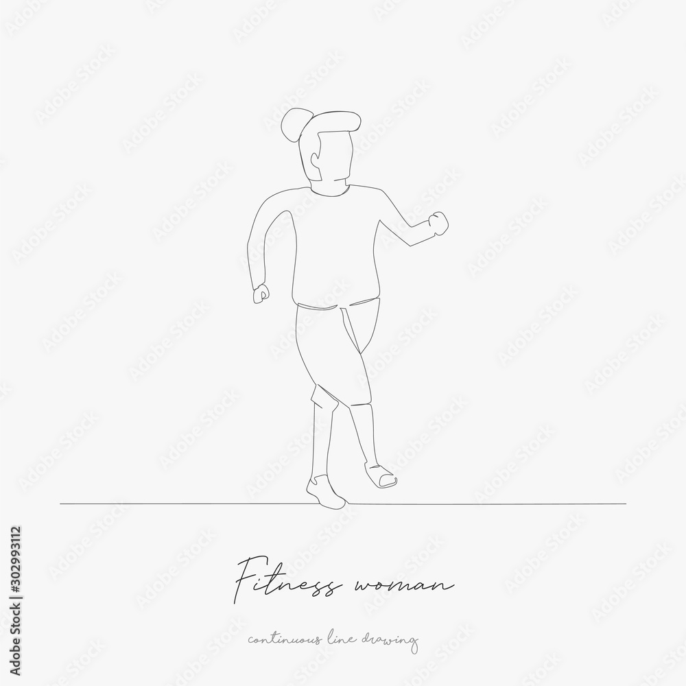 continuous line drawing. fitness woman. simple vector illustration. fitness woman concept hand drawing sketch line. continuous line drawing. fitness woman. simple vector illustration. fitness woman concept hand drawing sketch line.