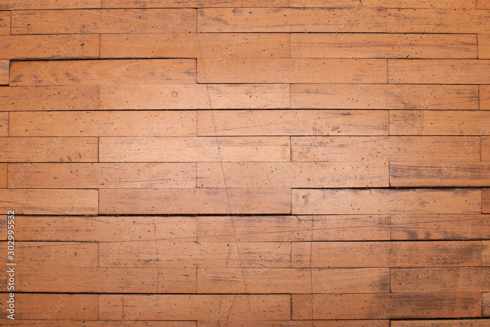 Obraz premium Old natural wood parquet floor