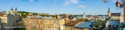 view of the roofs of Lviv