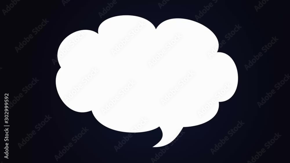Appearing thought bubble background asset Appearing thought bubble background asset