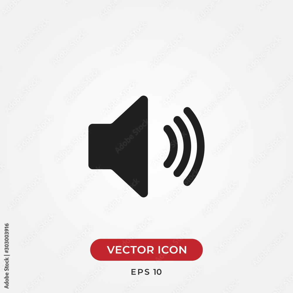 Speaker sound vector icon in modern design style for web site and mobile app Speaker sound vector icon in modern design style for web site and mobile app