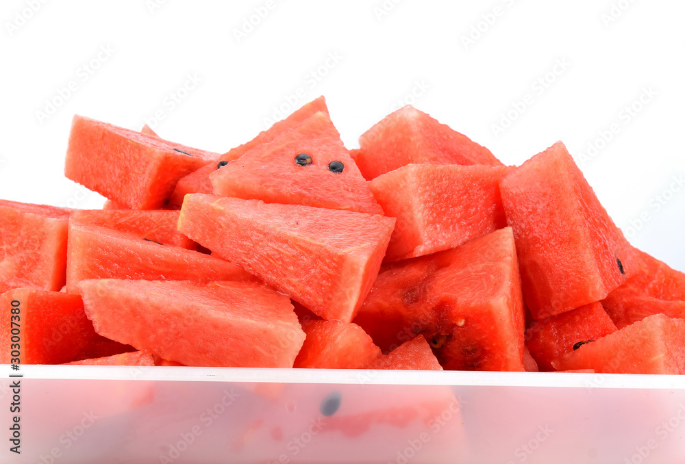 Sliced of watermelon isolated on white background Sliced of watermelon isolated on white background