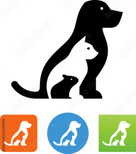 Pet Shop Vet Animals Vector Icon