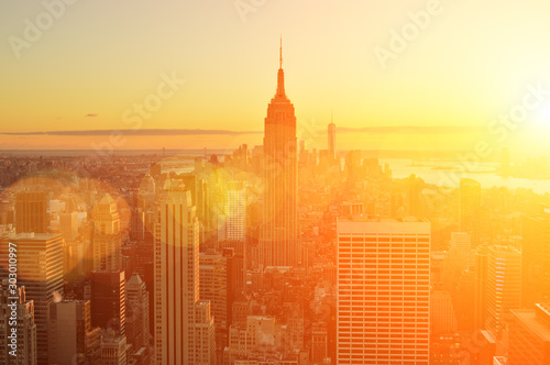 Sunset over a Manhattan. © mshch